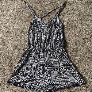 H&M black and white medium romper